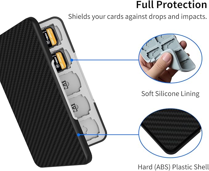 Memory Card Case with 40 Slots for 20 Micro SD SDXC SDHC TF Cards and 20 SD SDXC SDHC Cards,Anyskill SD Card Holde Features a Portable and Compact Design for Easy to Carry