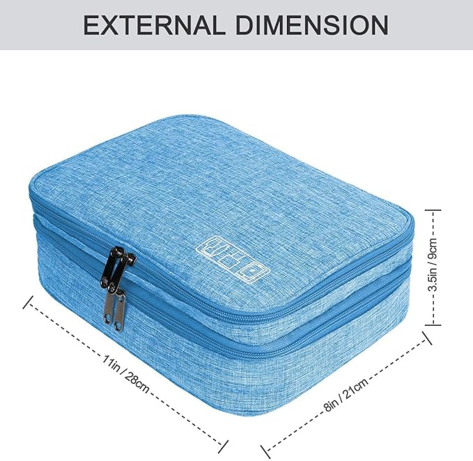 Electronics Organizer, Jelly Comb Electronic Accessories Cable Organizer Bag Waterproof Travel Cable Storage Bag for Charging Cable, Power Bank, iPad