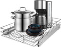 Pull Out Cabinet Organizer 26" W x 21" D, Heavy Duty Kitchen Cabinet Pull Out Shelves, Slide Out Wire Basket for Kitchen Cabinets, Bathroom, Pantry, Chrome Finish