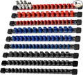 AMM 9-Piece Socket Organizer, 1/2 inch, 3/8 inch and 1/4 inch Drive ABS Tools-Socket Holder,Heavy Duty Socket Racks, Premium Quality Socket Clip Rail Holder,The best tool trays in the garage