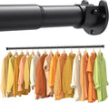 2 Pack Closet Rods for Hanging Clothes, 17-39 Inch No-Cut Stepless Adjustable Closet Rod, 1.3 Inch Heavy Duty Metal Closet Hanging Rod with Brackets, Closet Bar for Closet, Laundry Room, RV, Wardrobes