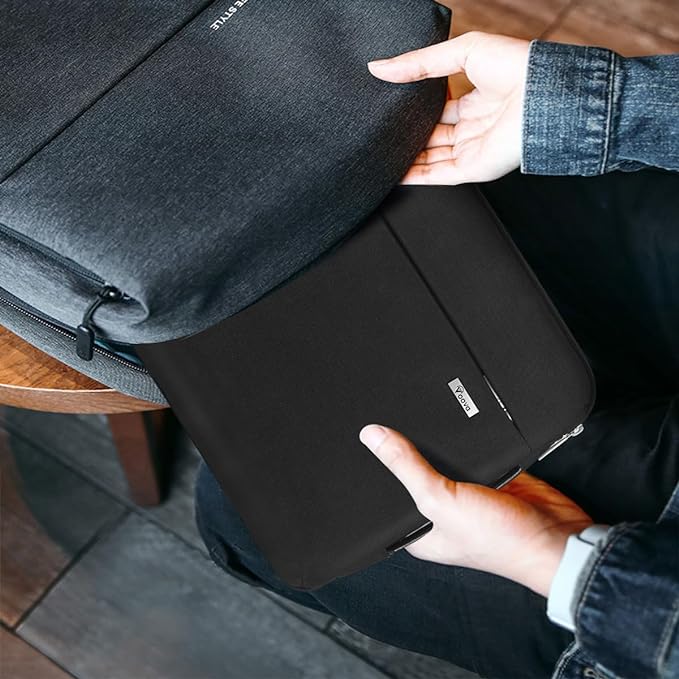 Voova Laptop Sleeve Case 15.6 16 Inch with Handle, 360° Protective Waterproof Slim Computer Bag Cover Compatible with MacBook Pro M2/M3/M4 16, HP Acer Lenovo Yoga ThinkPad Asus Laptop, Black