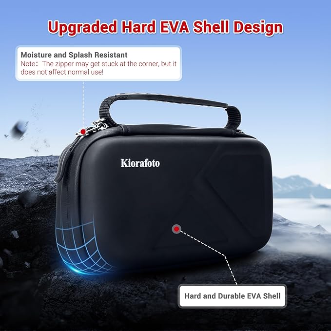 EVA PU M.2 SSD Holder with 12 Clear M.2 NVMe Cases for 2280/2260/2242/2230 SSDs, Water-Resistant & Shockproof with Zipper Pocket & Carry Handle