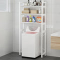 Gdrasuya10 3-Tiers Over The Washer and Dryer Storage Shelf for Laundry Room, Standing Washer Storage Utility Rack Shlef Laundry Storage Shelf Organizer Space Save (All White)