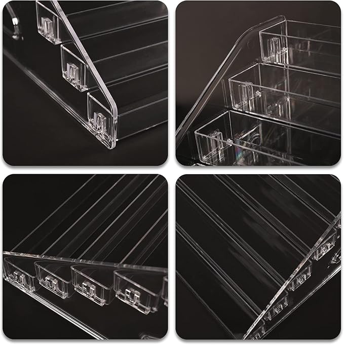 Sunglasses Organizer - Clear Eyeglasses Display - Eyeglasses Storage - Essential Oils Holder- Nail Polish Organizer(3 Layer)