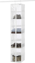 Whitmor Crystal Clear Hanging Sweater Bag - White