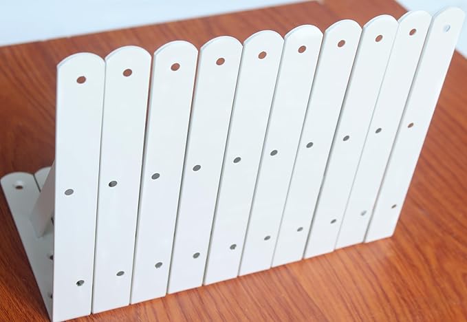 16 Pack L8 x H 6" White Heavy Duty Shelf Brackets with Screws Metal Shelf Brackets Shelf Support Angle Brackets for Shelves L Brackets Heavy Duty Floating Shelf
