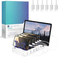 Charging Station for Multiple Devices – 6-Port USB Charging Dock for Apple & Android – Fast Multi-Charger Organizer for Phones, Tablets & More – Universal Desktop Charging Hub with Smart IC Tech