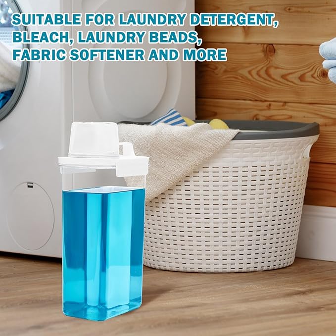 Laundry Detergent Dispenser 3 Pack Laundry Soap Dispensers 78 oz Liquid Detergent Dispenser for Room Organization with 6 Removable Labels for Softener Bleach Powder Soda etc