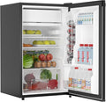 4.3 Cu.Ft Mini Fridge with Freezer, Single Door Refrigerator With 7 Settings Temperature Adjustable and 3 Removeble Shelves, Low Noise, Dorm Fridge, Mini Refrigerator for Bedroom, Office, Dorm