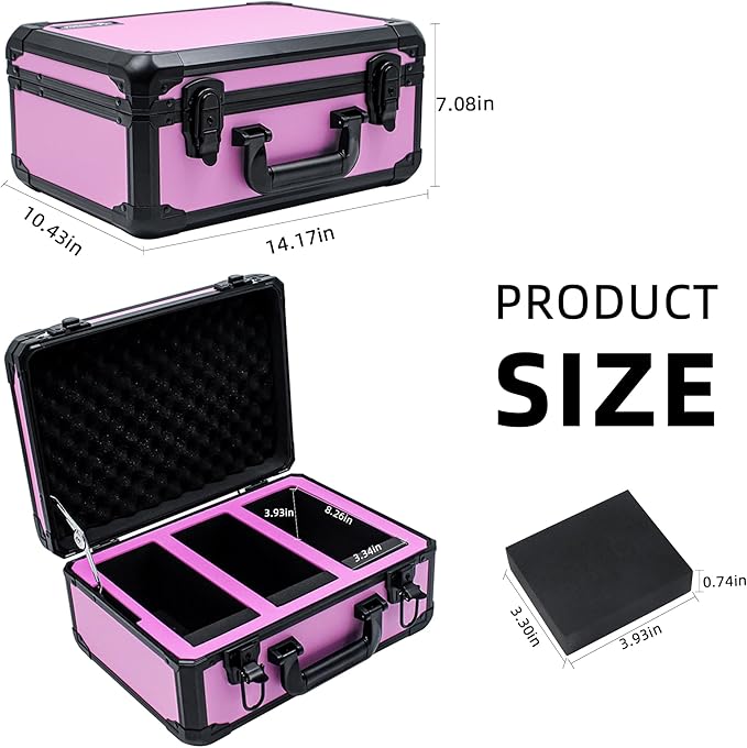 Graded Card Storage Box; Durable Sports, PSA Card Storage Case- Trading Card Storage Box - PSA Slab Case For Top Loaders (PINK, 14.17x11.2x7 inches)