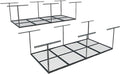 FLEXIMOUNTS 4x8 Overhead Garage Storage Rack, Adjustable Organization System, Heavy-Duty Metal Ceiling Racks, 2 Pack, Hammertone, Classic Series