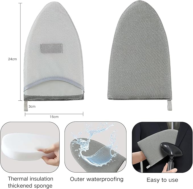 Garment Steamer Rack & Garment Ironing Glove for Steaming Clothes, Clothes Steam Rack, Adjustable StandingGarment Hanger Handled Mini Ironing Board, Hanging Steamer Ironing Accessories for Clothes