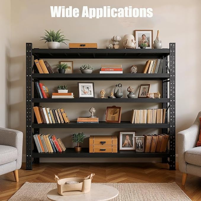 2000LBS Garage Shelving 59" W Heavy Duty Storage Shelves, 4 Tier Industrial Adjustable Metal Shelves, Shelving Units for Garages, Warehouses