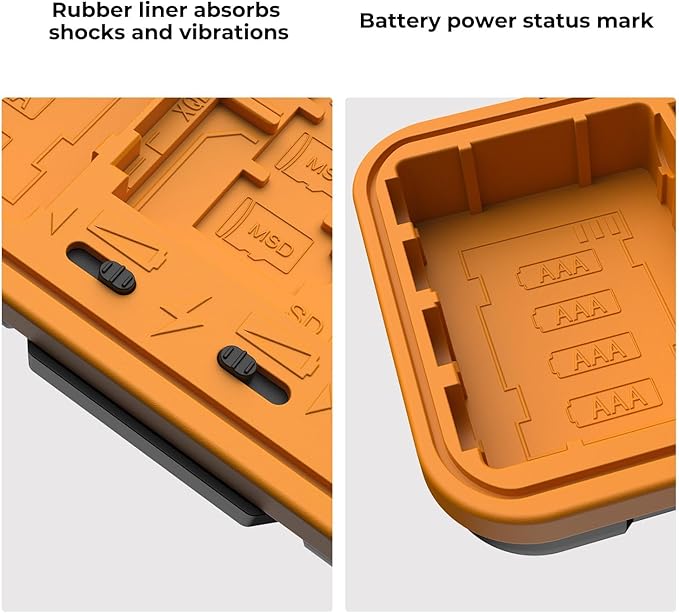 K&F CONCEPT Camera Battery SD Card Holder for 4 SD Cards/6 TF/2 CF/2 XQDs Cards, 2 Slots Battery Storage Case, Water-Resistant Anti-Shock Case for DSLRs, Action Camera Batteries, NP-FZ100