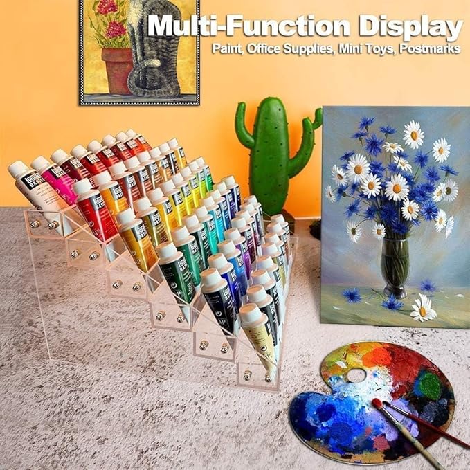 Kingtaily Organizer Rack Stand Holder Large Capacity Acrylic Clear 6 Layers for Nails Polish Essential Oil Lipstick Sunglasses