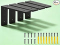 6"x 4"Shelf Brackets, die-cast Formation, Vertical Angle, Premium Alloy Metal Heavy Duty Shelf Bracket, high Strength Mounting Hardware Included, Corner Brace Joint,Pack of 4 ,6 INCH x4 INCH(No Beam)
