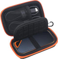 Lacdo Hard Carrying Case for SanDisk Extreme Pro/SanDisk Extreme Portable External SSD 500GB 1TB 2TB 4TB 8TB USB-C Solid State Drive Shockproof Water Repellent Protective Storage Travel Bag, Orange