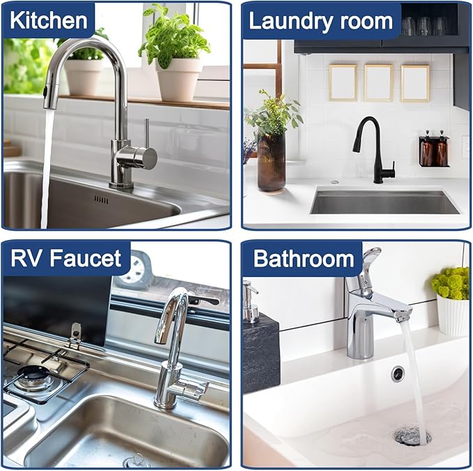 Meiliweser Silicone Faucet Mat for Kitchen Sink – Gen 2 Splash Guard with Upgraded Outlet & Slope – 18” x 5.1” Water Catcher & Sink Sponge Holder for Kitchen and Bathroom (Black)