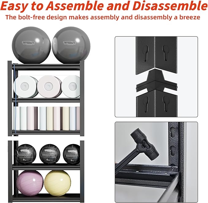 36" W Garage Shelving,5-Tier Heavy Duty Shelving Unit,3000LBS Adjustable Metal Storage Shelves,Storage Rack Units for Industrie,Shed,Warehouse,Basement,Black,36" W x 16" D x 72" H