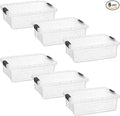 Superio Storage Bins with Lids- 6 Pack, 7.4 Qt Clear Boxes for Organizing, Stackable Plastic Containers- BPA Free, Non-Toxic, Odor Free, Organizer for Home, Office, Dorm