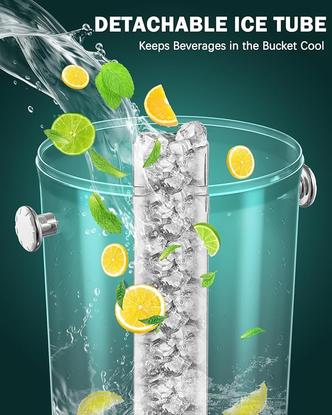 4 Gallon Large Drink Dispensers for Parties, [Easy-to-Clean Drip Tray Design] [Cold & Hot Dual-Use] Beverage Dispenser with Stand & Ice Core, Stainless Steel Juice Dispenser for Lemonade, Catering