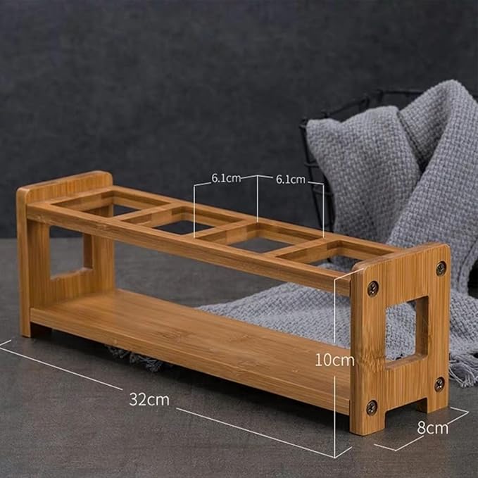 TOPINCN Rack Organizer, Storage Holder Seasoning Storage 4 Holes Shelf Multifunctional Oil Bottle Rack Kitchen Seasoning Organizer for Countertop