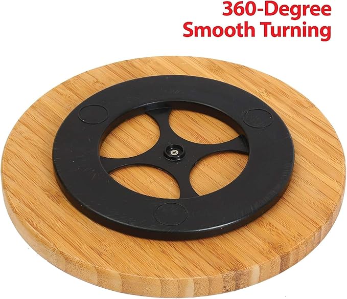 YBM HOME Bamboo Lazy Susan Single Turntable (20", 6)