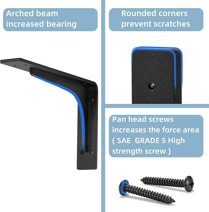 30 INCH x 18 INCH Shelf Brackets,L Shelf Brackets,Vertical Angle, Premium Alloy Metal Heavy Duty Shelf Bracket, high Strength Mounting Hardware Included, Corner Brace Joint,Pack of 2.
