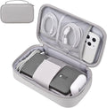 Electronic Organizer Travel Case, Cable Organizer Bag for Charger & Cord, Tech Accessories, External Hard Drive (Small, Light Grey)