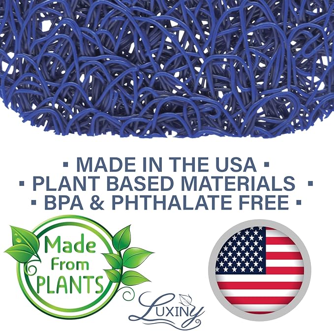 Soap Savers for Bar Soap, American Made by Luxiny, Lifts Soap in Soap Dishes & Shower Soap Holders -Handmade Soap Lasts Longer - Made from Plant Based Materials, 2 PK (Sapphire Royal Blue)
