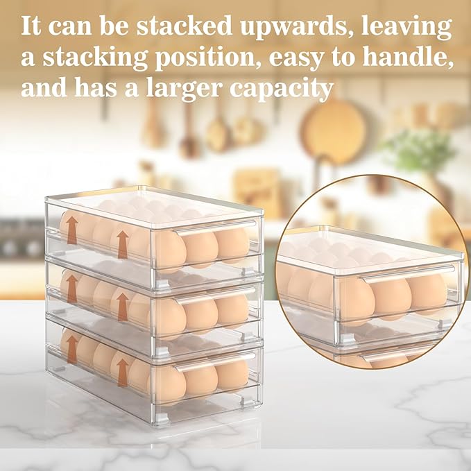 Acrylic Egg Box Transparent 18 and 36 Pack Storage for Refrigerator Kitchen Storage Size: 13.3 * 4.7 * 3.9 inches (1 pack)