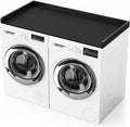 1-Tier Washer Dryer Countertop, 54"W x 27.55"D Laundry Countertop with Edge Rails and Non-Slip Pad, Washer and Dryer Topper for Laundry Room Storage Organization (Black)