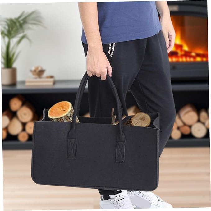 Felt Storage Bins 2Pcs 20x10x10 Inch Large Capacity Felt Basket with Handle Multi-Purpose Bag for Grocery, Shopping Basket