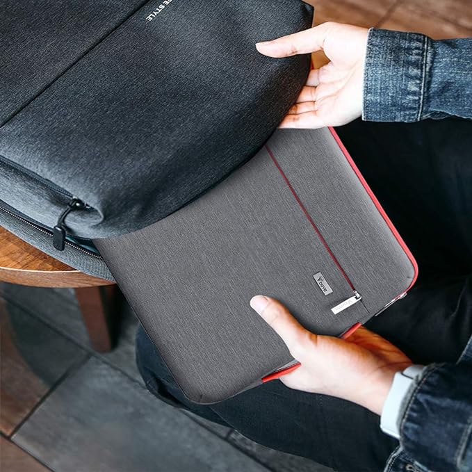 Voova Laptop Sleeve Case 15.6 16 Inch with Handle, 360° Protective Waterproof Slim Computer Bag Cover Compatible with MacBook Pro M2/M3/M4 16, HP Acer Lenovo Yoga ThinkPad Asus Laptop, Grey