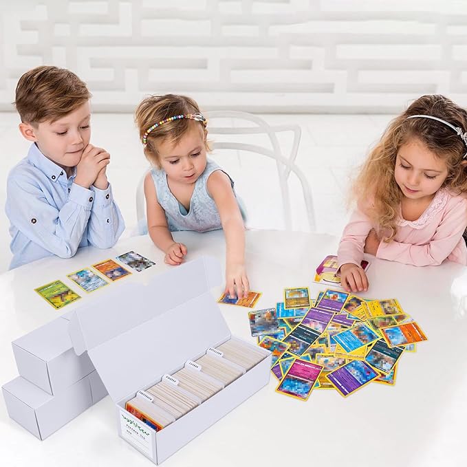 Trading Card Storage Box, card organizer box with dividers for Baseball, Sports, Game, Playing Card Collection, pack of 6