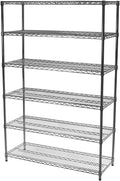 Shelving Inc. 18" d x 30" w x 64" h Chrome Wire Shelving with 6 Tier Shelves, Weight Capacity 800lbs Per Shelf