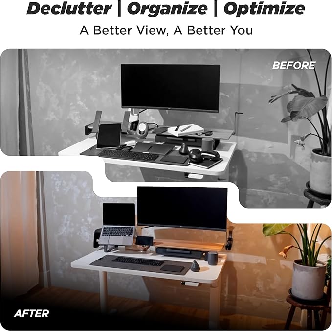 Moodular Add-ons Vertical Laptop Tray [Accessory Only - Requires Moodular Wooden Monitor Stand Slide Rails for Use] Black MSA-VLT