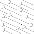 HUHOLE Pegboard Hooks 6 Inch 50PC, Ideal Garage Organization, Wall Storage Tool Organizer, Fit 1/4" 1/8" Peg Board with Plastic Tip (Silver, 6 Inch)