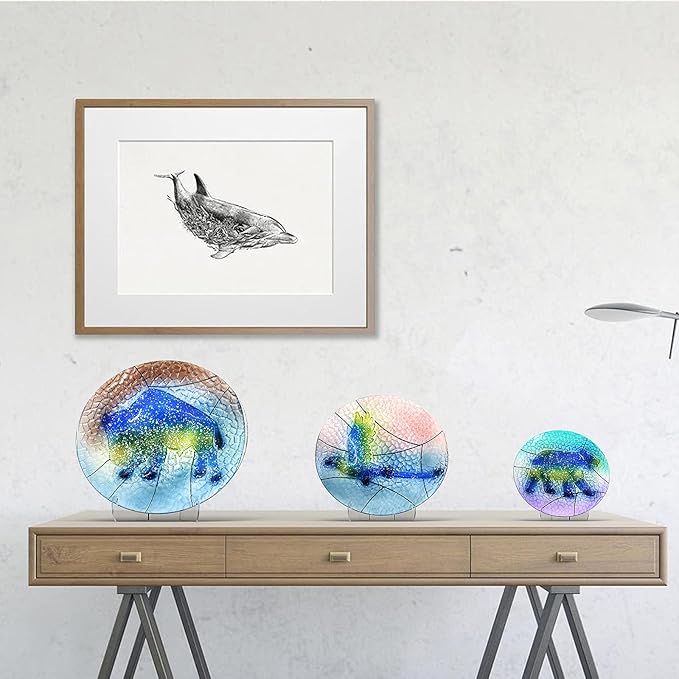 Boloyo 60-Degree Angle Acrylic Plate Display Stand , 4.5 Inch 5PC Clear Acrylic Display Holder Easel Base for Home Office Kitchen School Art Display