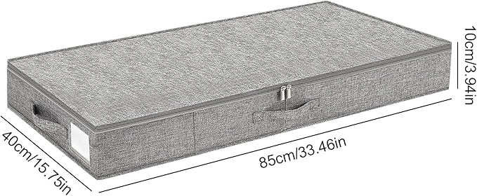 Under The Bed Storage - 85x40x10cm Clothes Organizer, Quilts Bin, Foldable Storage Box | Dustproof Container With Lid For Moving Travel Dorm Bedroom Closet Apartment Comforter Use