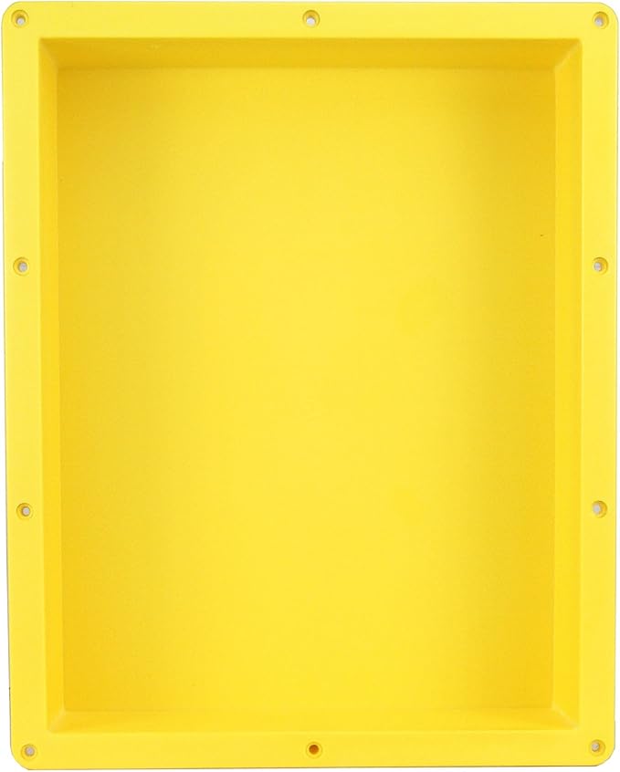 Ready For Tile Waterproof Leak Proof 16" x 20" Bathroom Recessed Shower Niche - Single Bathroom Shelf Organizer Storage For Shampoo & Toiletry Storage - Flush Mount Installation