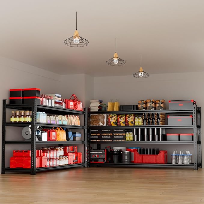 Storage Shelves, Garage Shelving Heavy Duty 2640LBS Capacity, 60"L x 24"W x 60"H Adjustable Metal Shelving Organizer Wire Rack, 4 Tier Utility Shelf Unit for Pantry Closet Warehouse Organization