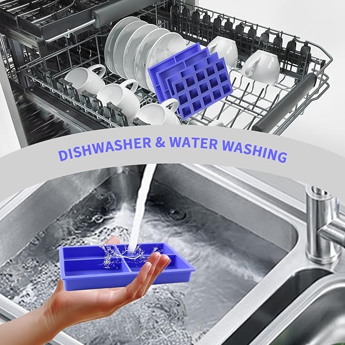 4 Pcs Silicone Tray Dividers for Harvest Right Freeze Dryer,Silicone Food Molds for Harvest right freeze dryer accessories，Reusable Dryer Food Freezer Trays (Purple,15 Cavities)