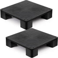 1 Pcs Plastic Pallet for Basement Storage Easy Stack Lightweight Floor Pallet Display Flooring Room Supermarket Christmas, Support up to 2000 Lbs (20'' L X 20'' W X 4.7'' H,Black)