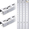 6 Pcs 47.5 Inches Shelf Rails Bracket Track Upright Closet System Hardware Adjustable Wall Standard Shelf Standards for Pantries, Linen Closets, Laundry Rooms, Utility Rooms (Sliver)