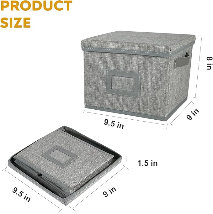 Greeting Card Organizer Box with 16 Dividers,Collapsible Greeting Card Storage Box with Handles Hold 150+ Cards,Greeting Card Holder for Greeting Cards,Sticker, Recipes, Photos, Envelopes,2-Pack