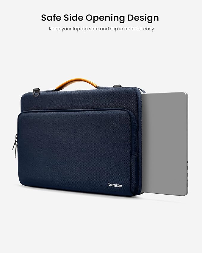 tomtoc 360 Protective Laptop Shoulder Bag for M4 MacBook Pro 16-inch M3/M2/M1 Pro/Max 2024-2019, The NEW RAZER BLADE 15/16, Dell Inspiron 16 Laptop, Water-Resistant Accessory Case