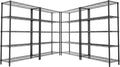 Storage Shelves, 4 PCS 36" L x 14" W x 72" H Heavy Duty Garage Wire Shelving Unit Loads 1750LBS, 5-Tier Adjustable Metal Industrial Utility Shelf Rack for Kitchen, Laundry Room, Basement