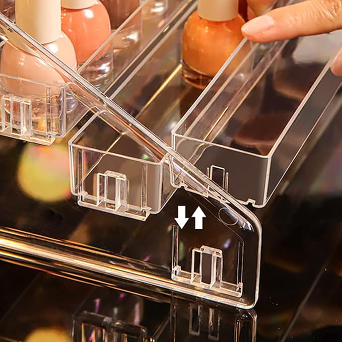 Nail Polish Organizer - Sunglasses Organizer - Clear Eyeglasses Display - Eyeglasses Storage - Essential Oils Holder(6 layer)
